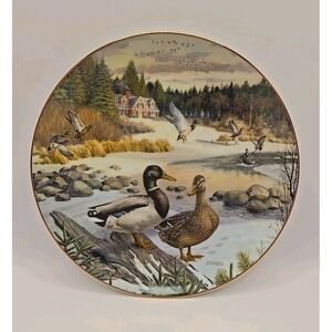 Edwin M Knowles "THE MALLARD" By‎ Bart Jerner 1986 Vintage Collector Plate